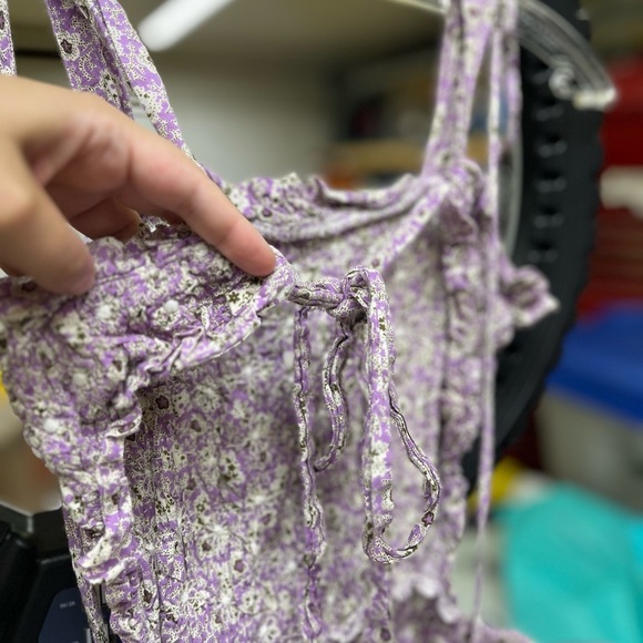 Sea New York Ida Apron Dress Lilac Floral Midi - Picture 14 of 14